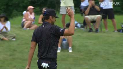 Scott Harrington drops in 24-foot putt for eagle at John Deere