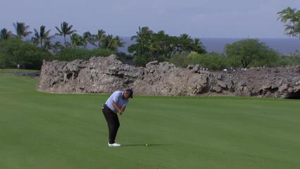 Ángel Cabrera makes birdie on No. 7 at Mitsubishi Electric Championship at Hualalai