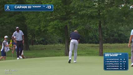 Frankie Capan III makes birdie on No. 2 at Zurich Classic