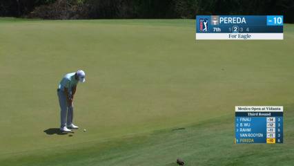 Raul Pereda goes back-to-back with birdie on No. 7 at Mexico Open