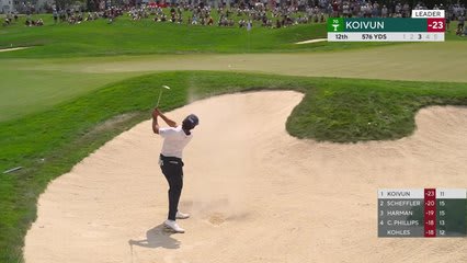 Jackson Koivun sinks 10-foot putt for birdie on No. 12 at 3M Open