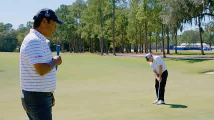 Notah Begay commentates for Justin Leonard: Where Legends Play