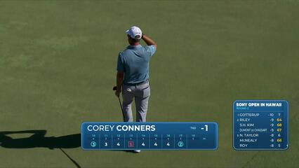 Corey Conners chips in from 35 feet for birdie on No. 17 at Sony Open
