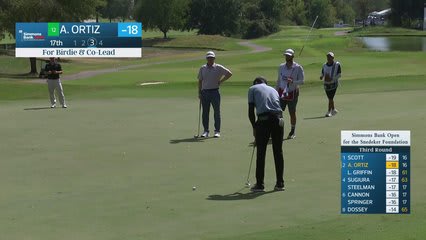 Alvaro Ortiz makes birdie on No. 17 at Simmons Bank Open