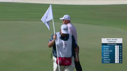Sepp Straka sinks 4-foot birdie putt on No. 12 at Hero World Challenge