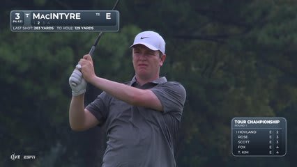 Robert MacIntyre's 127-yard approach sets up birdie on No. 3 at TOUR Championship