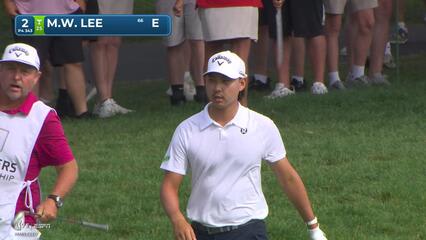 Min Woo Lee makes birdie on No. 2 at Travelers