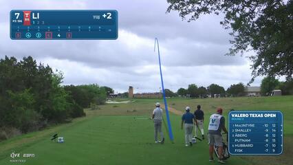 Haotong Li hits tee shot to 5 feet, sets up birdie on No. 7 at Valero