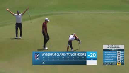 Clark/Moore makes birdie on No. 10 at Zurich Classic