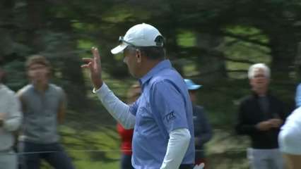 Scott Dunlap holes lengthy putt for birdie at Shaw Charity