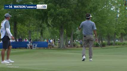 Bubba Watson buries a 35-foot birdie putt at Zurich Classic