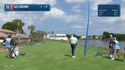 Adam Schenk sinks 26-foot birdie putt on No. 15 at Cognizant Classic