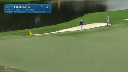 Lee Hodges makes birdie on No. 15 at Wyndham