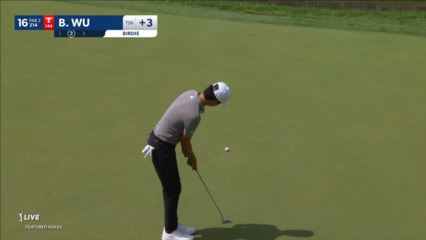 Brandon Wu holes 15-footer for birdie at Charles Schwab