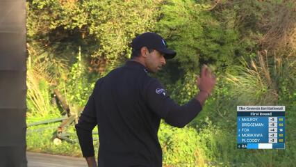 Aaron Rai rolls in 21-foot birdie putt on No. 13 at The Genesis
