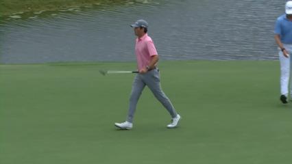Cole Hammer makes birdie on No. 16 at Cadence Bank