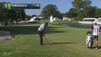 Sahith Theegala's 130-yard approach sets up birdie on No. 12 at FedEx St. Jude