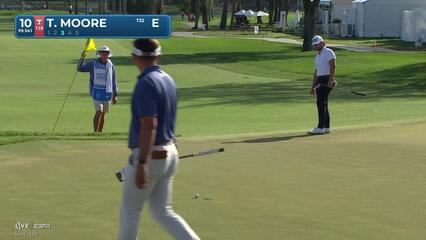 Taylor Moore holes 38-foot eagle putt on No. 10 at Cognizant Classic