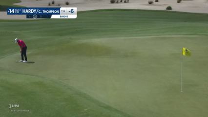 Curtis Thompson/Nick Hardy sink a 45-foot birdie putt at Zurich Classic