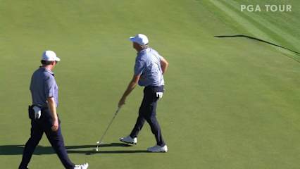 Bo Van Pelt holes short birdie putt at Travelers