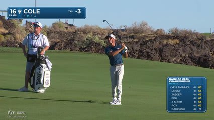 Eric Cole's 175-yard approach sets up birdie on No. 16 at Bank of Utah