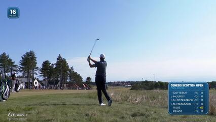 Nicolai Højgaard makes birdie on No. 16 at Genesis Scottish Open