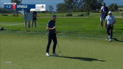 Brendan Steele makes birdie on No. 1 at Farmers