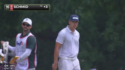Matti Schmid makes birdie on No. 16 at FedEx St. Jude