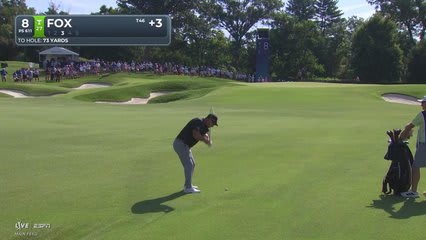 Ryan Fox sinks 8-foot putt for birdie on No. 8 at BMW Championship