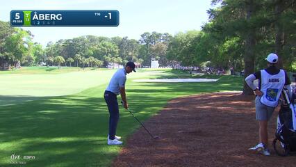 Ludvig Åberg makes birdie on No. 5 at RBC Heritage