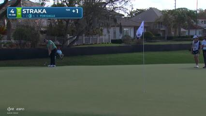 Sepp Straka drains 3-foot birdie putt on No. 4 at Arnold Palmer