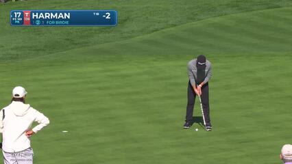 Brian Harman hits 167-yard approach to 8 feet, sets up birdie on No. 17 at AT&T Pebble Beach