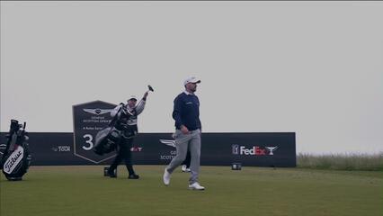 Min Woo Lee hits tee shot to 2 feet, sets up birdie on No. 3 at Genesis Scottish Open