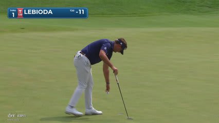 Hank Lebioda drains 7-foot birdie putt on No. 1 at 3M Open