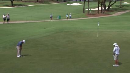 David Toms makes birdie putt on No. 12 at James Hardie Pro Football Hall of Fame Invitational