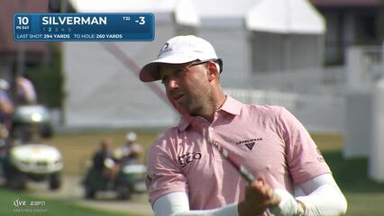 Ben Silverman chips in from 3 feet for birdie on No. 10 at Cognizant Classic