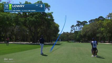 Shane Lowry drains 28-foot birdie putt on No. 11 at RBC Heritage