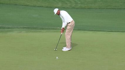 Tony Finau makes birdie on No. 17 at Valero