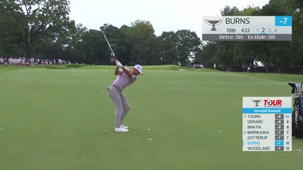 Sam Burns's 118-yard approach sets up birdie on No. 13 at TOUR Championship