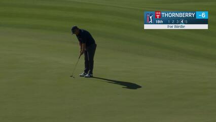 Braden Thornberry sinks 9-foot birdie putt on No. 18 at Bank of Utah