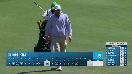 Chan Kim chips in birdie from 75 feet at Valero