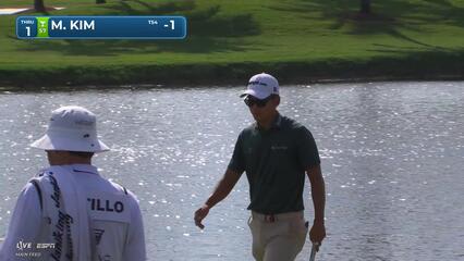 Michael Kim sinks 40-foot eagle putt on No. 1 at Cadillac