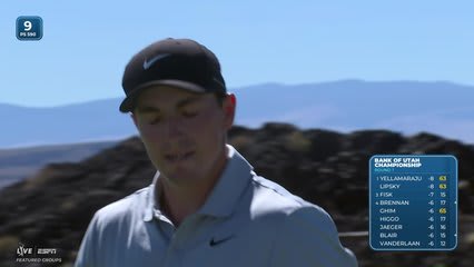 Ben James sinks 2-foot putt for birdie on No. 9 at Bank of Utah