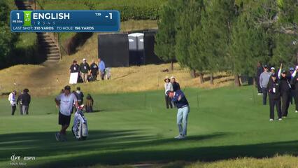 Harris English taps in from 4 inches for birdie on No. 1 at The Genesis