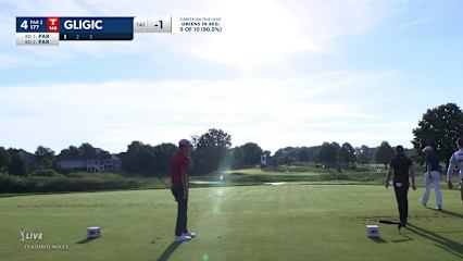 Michael Gligic's tee shot below the hole and birdie at 3M Open