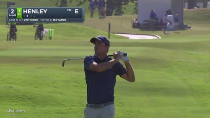 Russell Henley's 130-yard approach sets up birdie on No. 2 at FedEx St. Jude