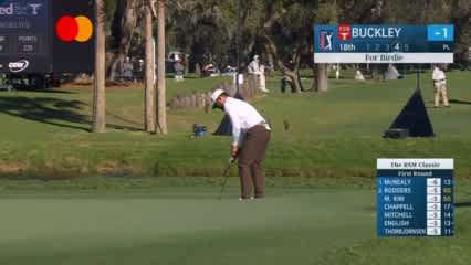 Hayden Buckley buries lengthy birdie putt at The RSM Classic