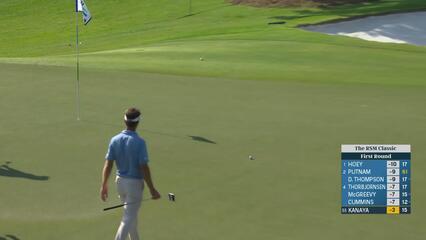 Takumi Kanaya chips in from 68 feet for birdie on No. 16 at The RSM Classic
