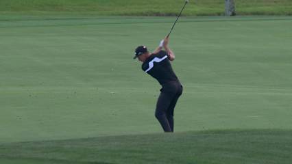 Niklas Norgaard makes birdie on No. 18 at Cognizant Classic