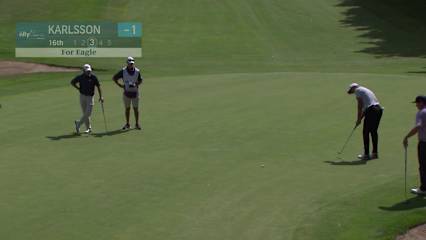 Robert Karlsson makes eagle putt on No. 16 at The Ally Challenge